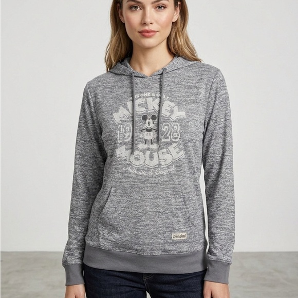 Disney Tops - Disney Women's Heather Gray Mickey Hoodie